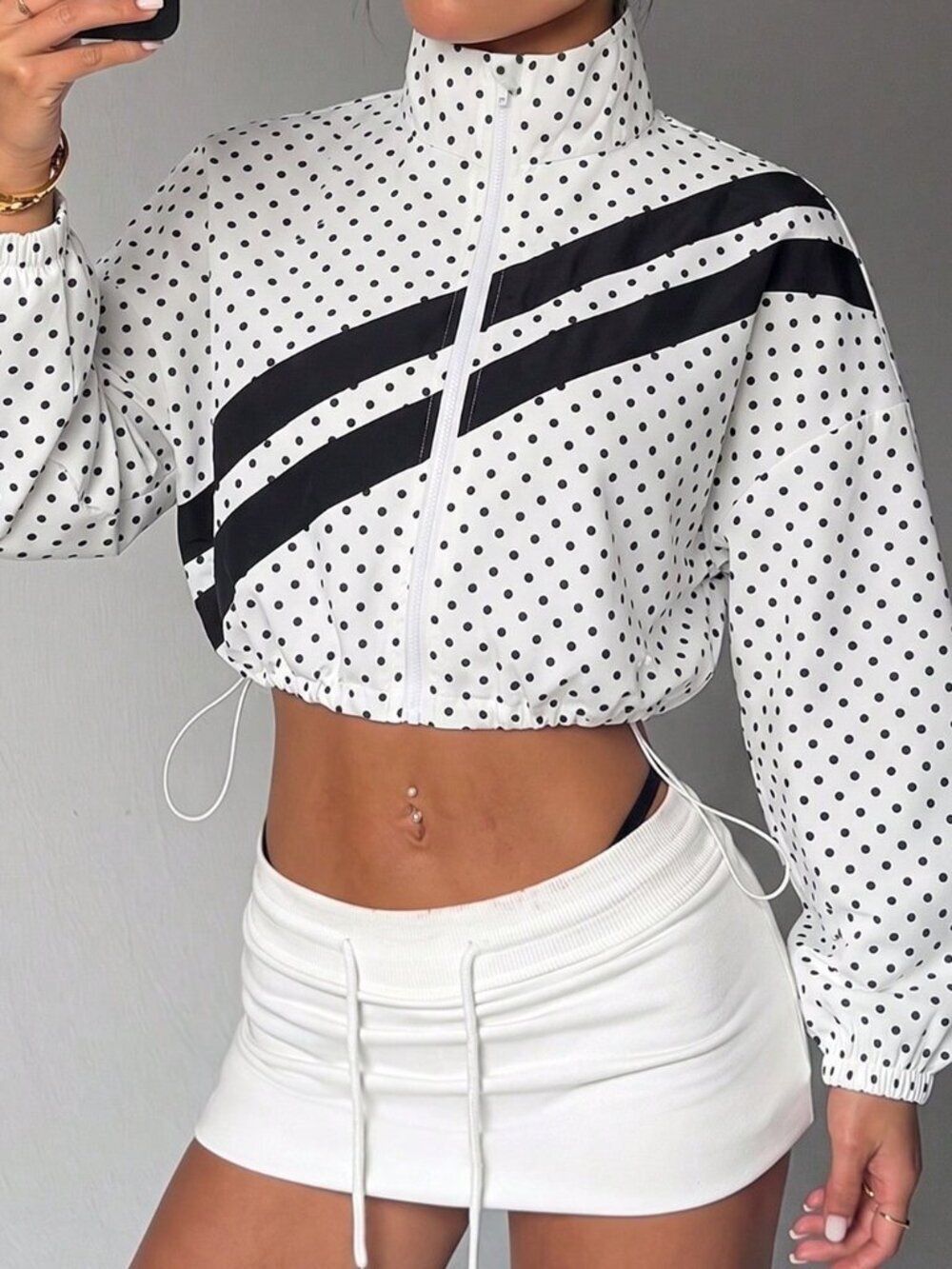 White Casual Women's Sports Jacket